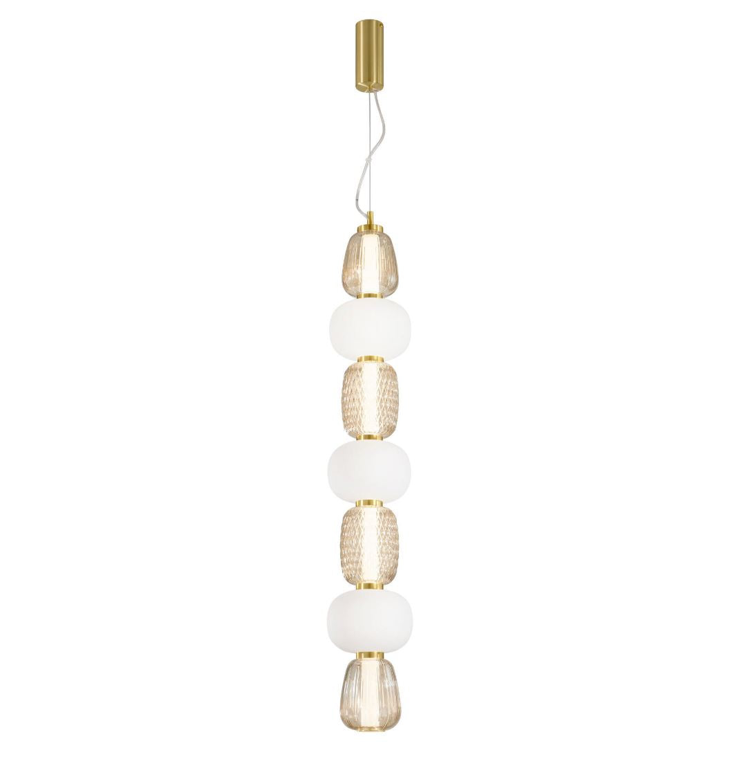Lampadario TOTEM S7 a Sospensione 40W 163 cm In Vetro
