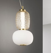 Lampadario TOTEM a Sospensione 18W 196 cm In Vetro