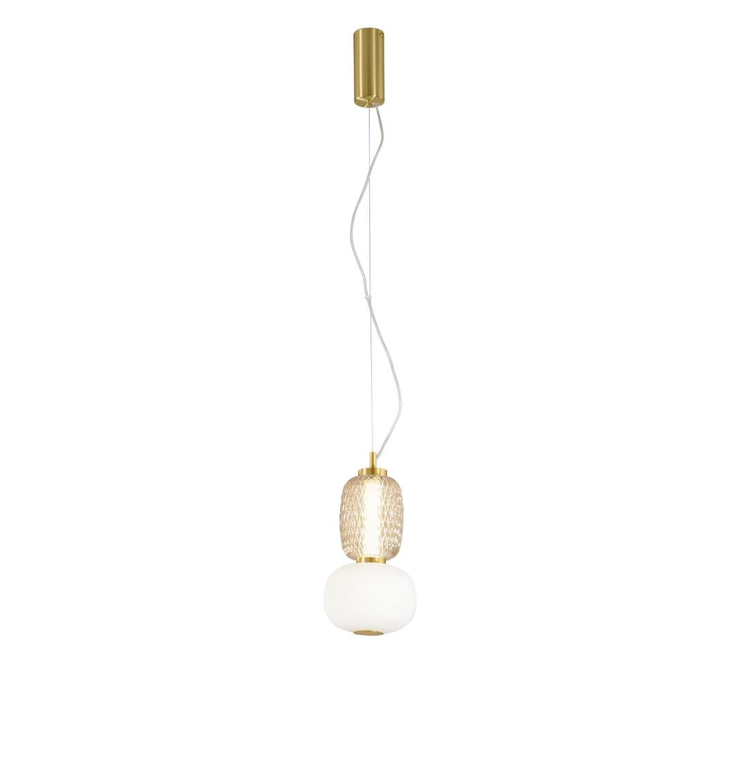 Lampadario TOTEM a Sospensione 18W 196 cm In Vetro