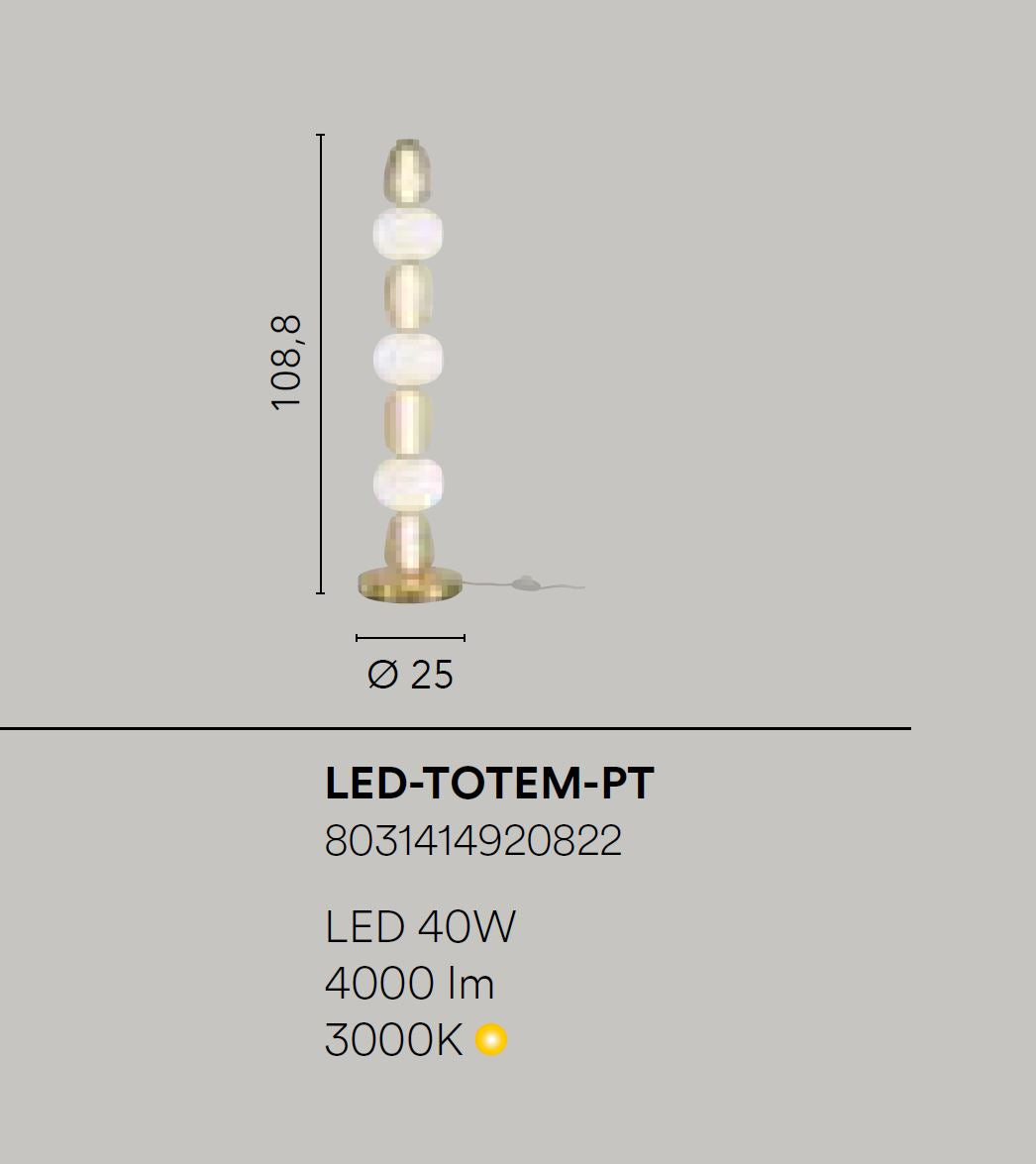 Piantana TOTEM 40W 109 cm In Vetro