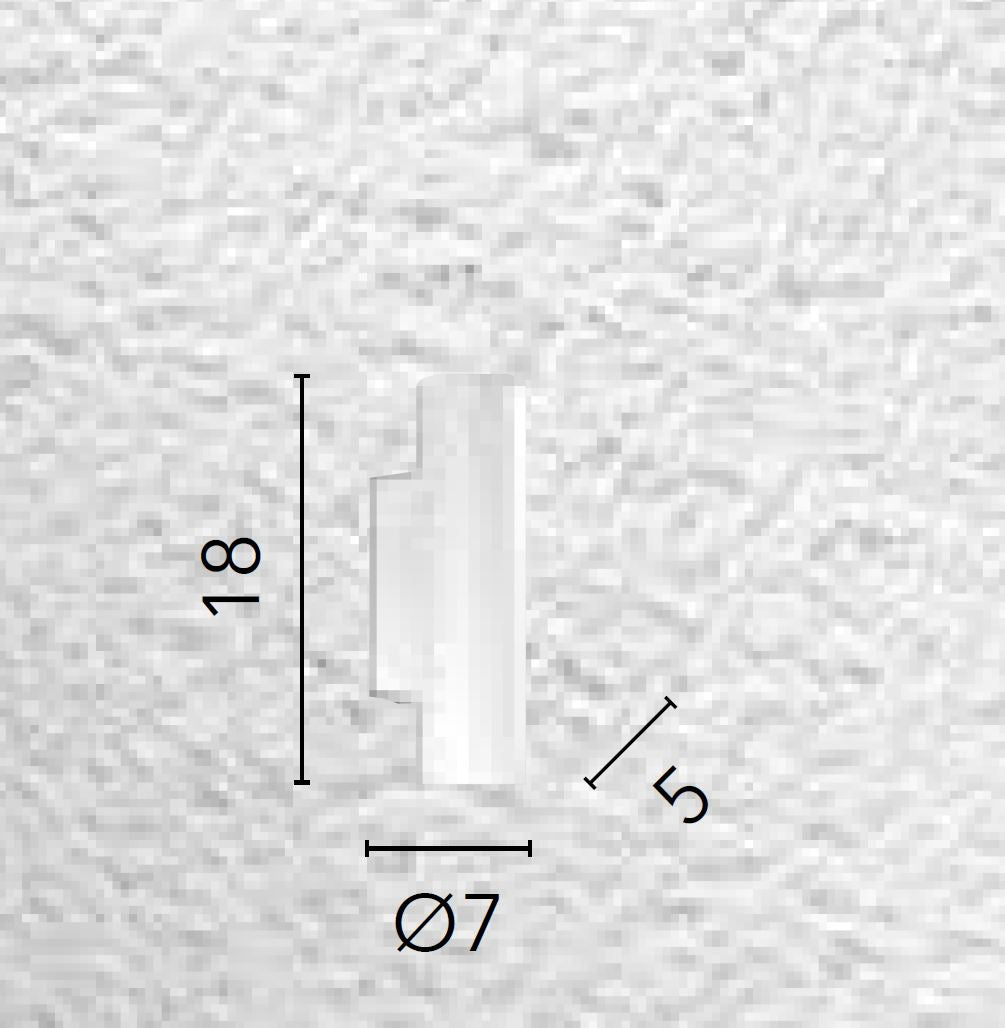 Applique DUDUK Rotondo 2xLed(GU10) 18x7 cm in Metallo