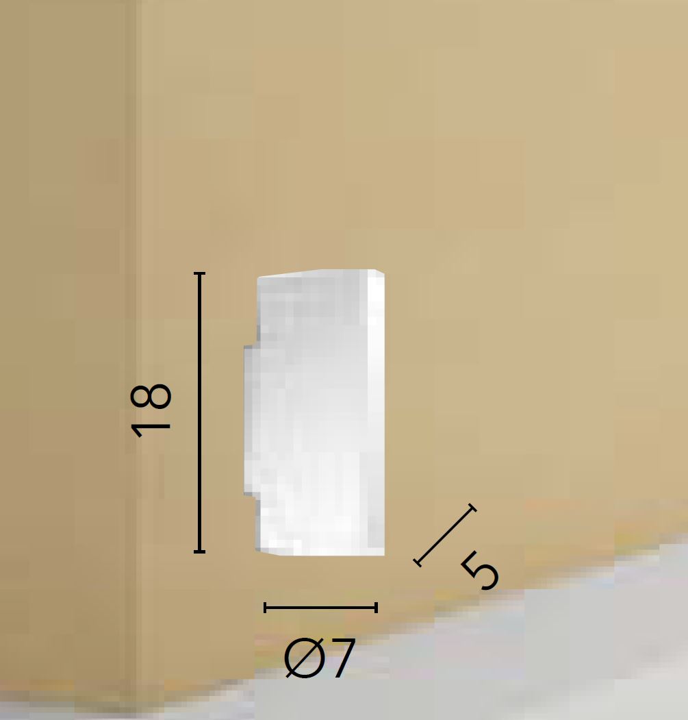 Applique DUDUK  Parallelepipedo  2xLed(GU10) 18x7 cm in Metallo