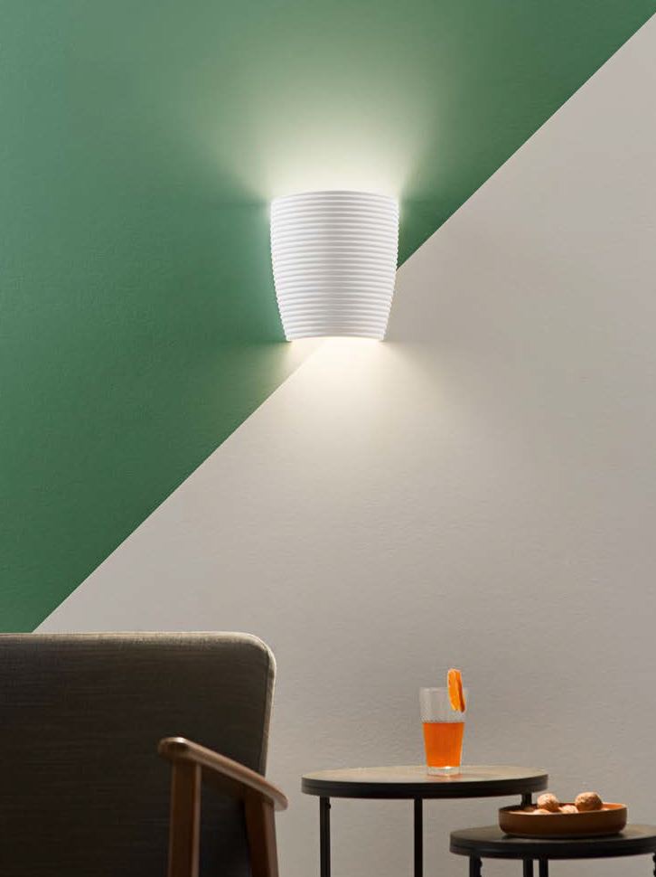 Applique CORINTO 2 Luci Led (E27) 25,5 cm In Gesso