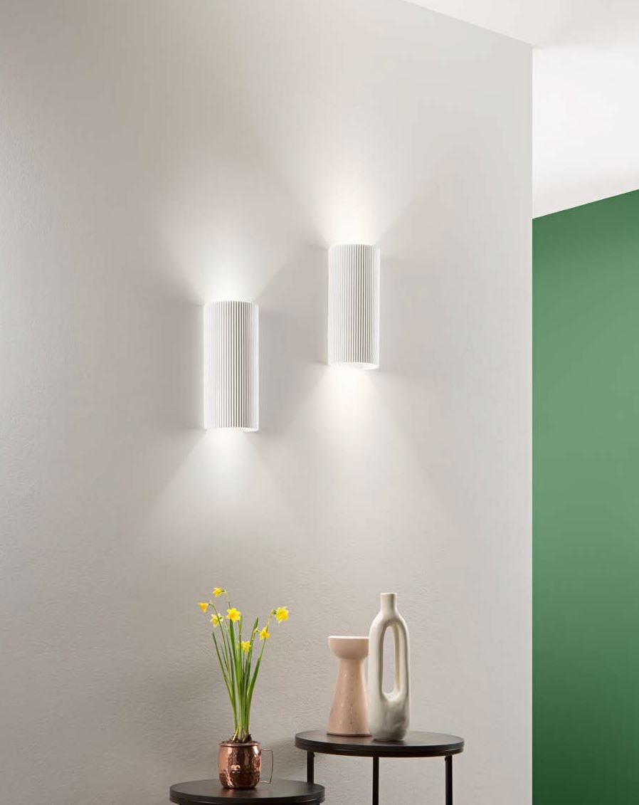 Applique PILLAR 2 Luci Led (GU10) 30.5 cm In Gesso