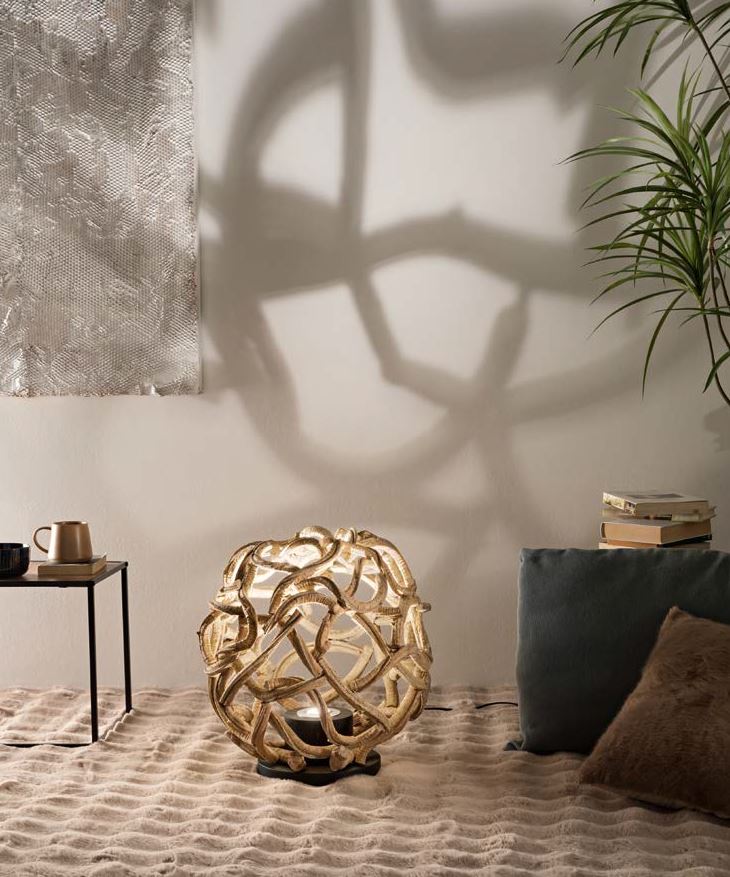 Lampadaire EPIGEA en bois naturel (GU10)