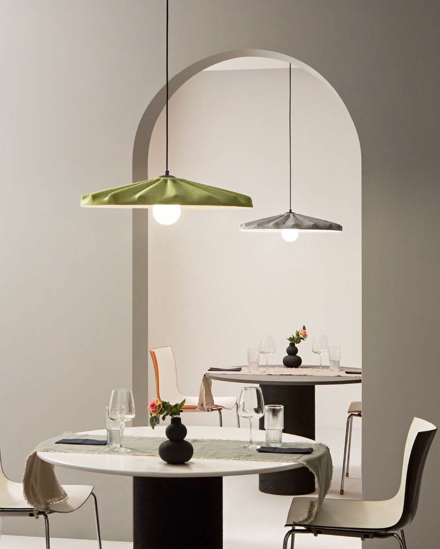 Lampadario WIMBLEDON a Sospensione 1 luce Led(E27) 200x70 cm In Feltro