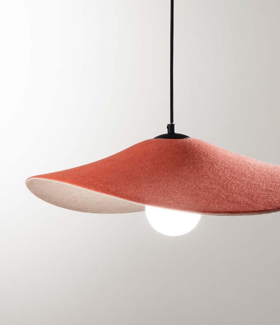 Lampadario LENGLEN a Sospensione 1 luce Led(E27) 200x50 cm In Feltro