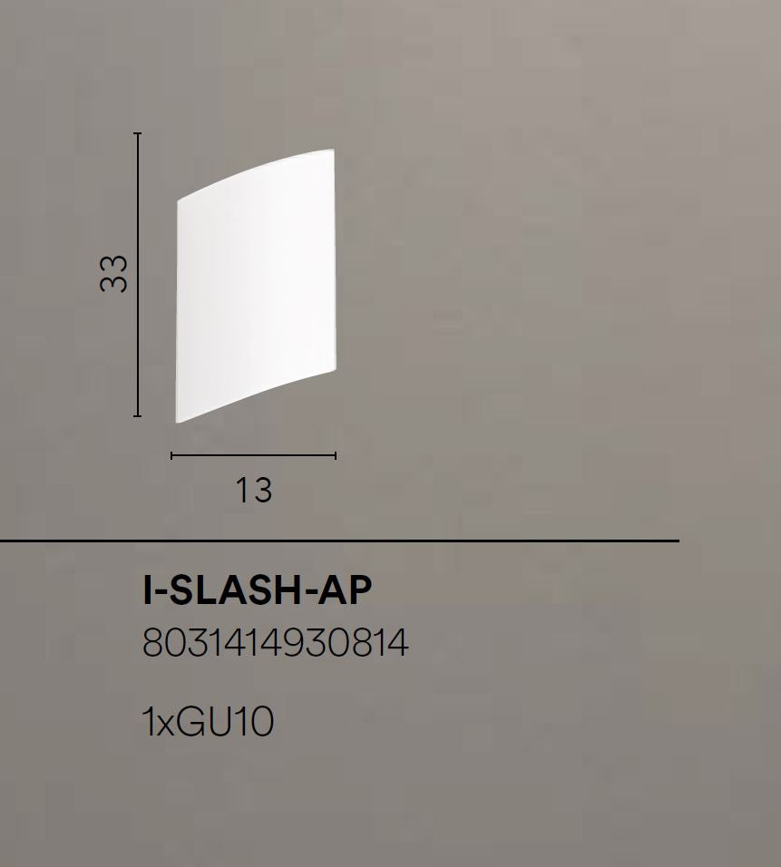 Applique SLASH Led (GU10) 33 cm In Gesso
