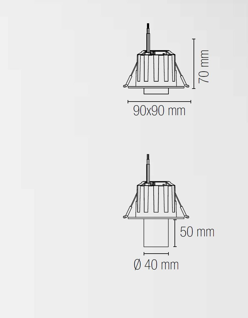 Incasso Led Sider Tondo Bianco o Nero Orientabile 6w CCT Ottica 38 Intec Light
