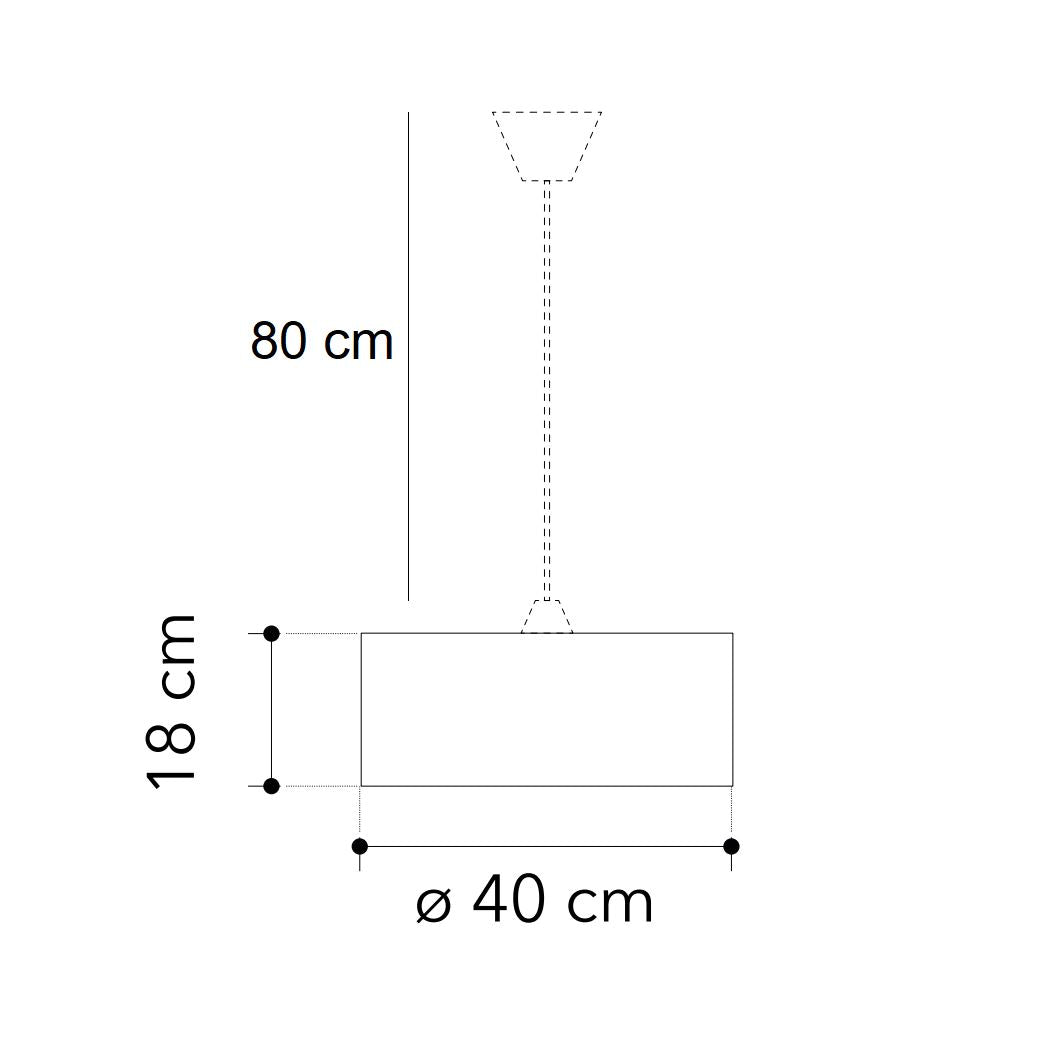 Abat-jour ORCHESTRA E27 35 cm en Tissu