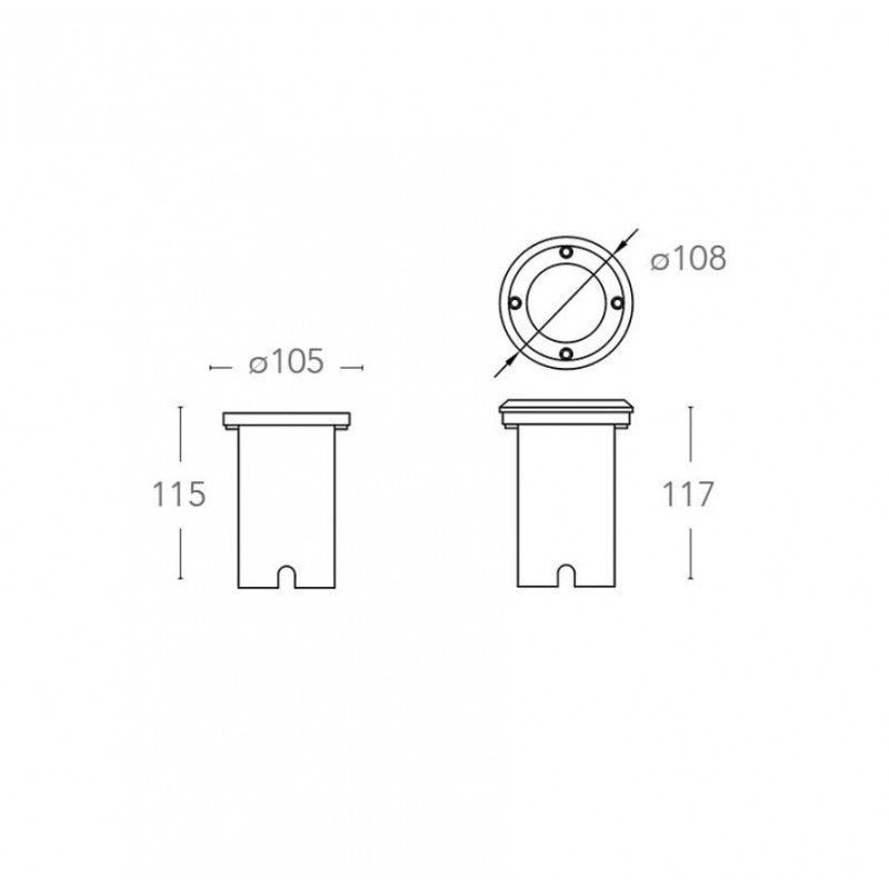 Segnapasso DRIVE Rotondo 10,5 cm in acciaio inox