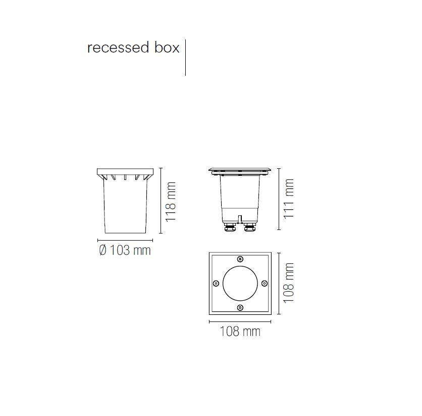 Segnapasso DRIVE Quadrato 10,8 cm in acciaio inox