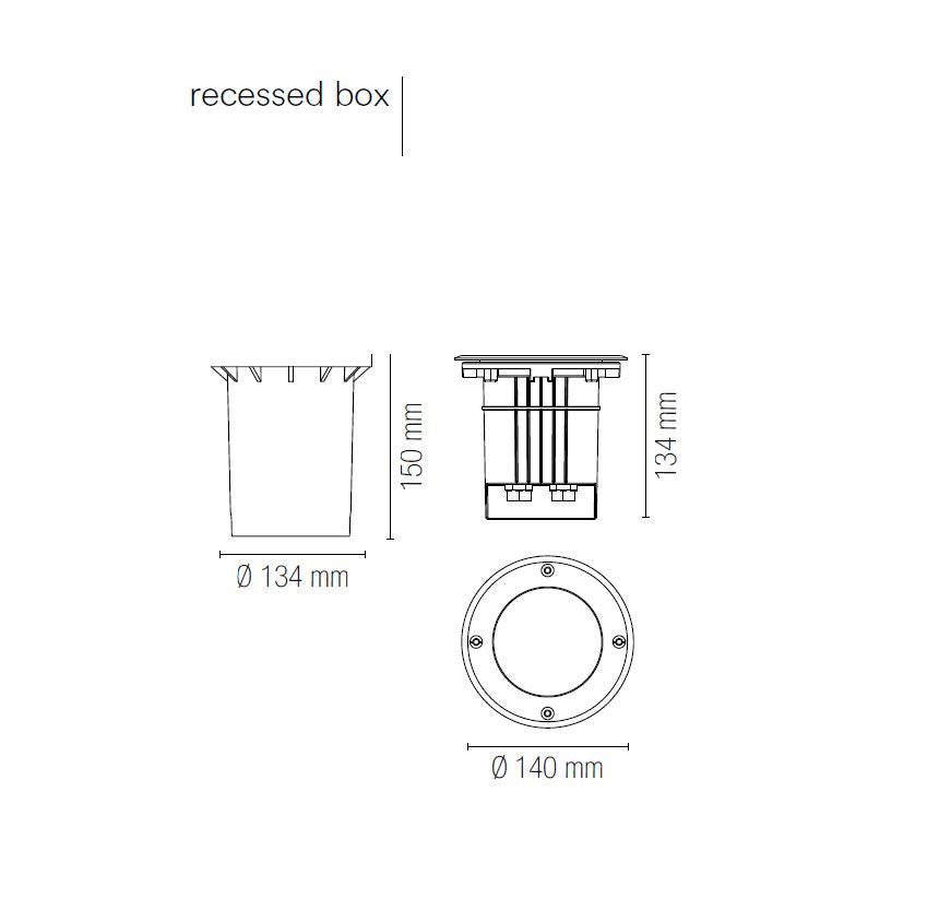 Segnapasso DRIVE Rotondo 14 cm in acciaio inox