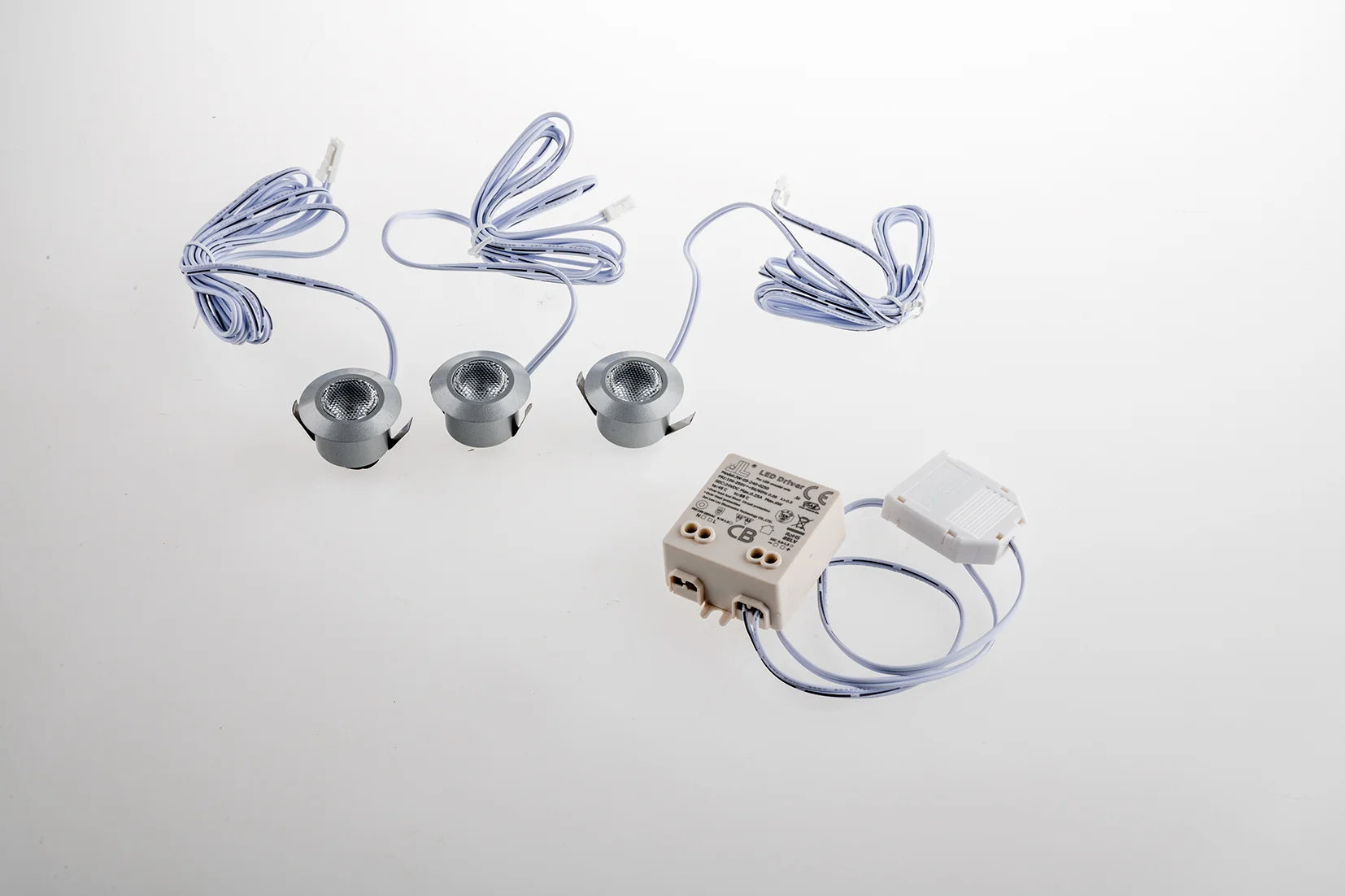Kit 3 faretti ASSO Da Incasso Rotondi Led 1W in alluminio