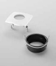 Faretto VIPER quadrato 8,2 cm da incasso in metallo e diffusore in vetro satinato
