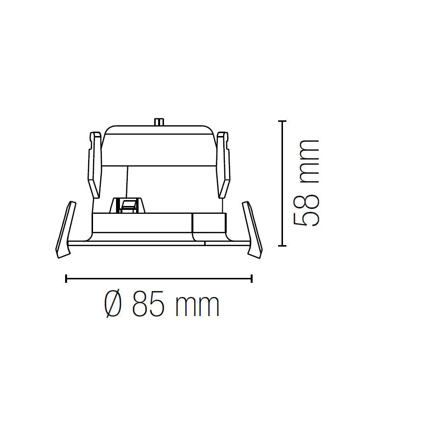 Faretto HYDE Led CCT da incasso 8w  bianco in alluminio