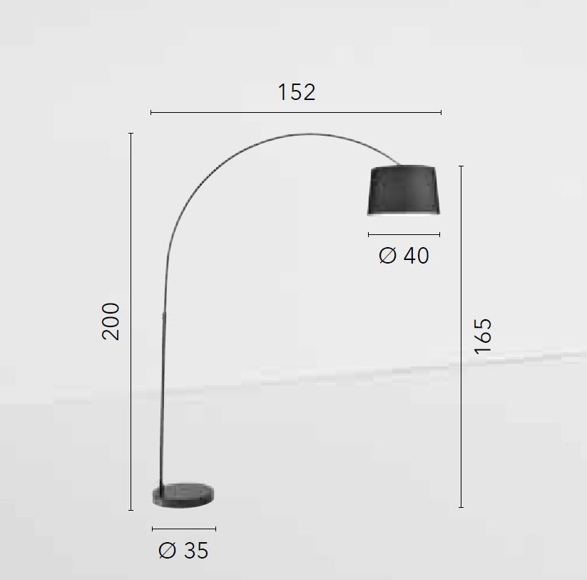 DREAM Led Floor Lamp (E27) 200 cm in Metal