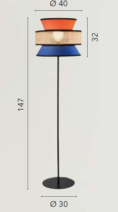 Piantana GAZEBO Led(E27) 147 cm