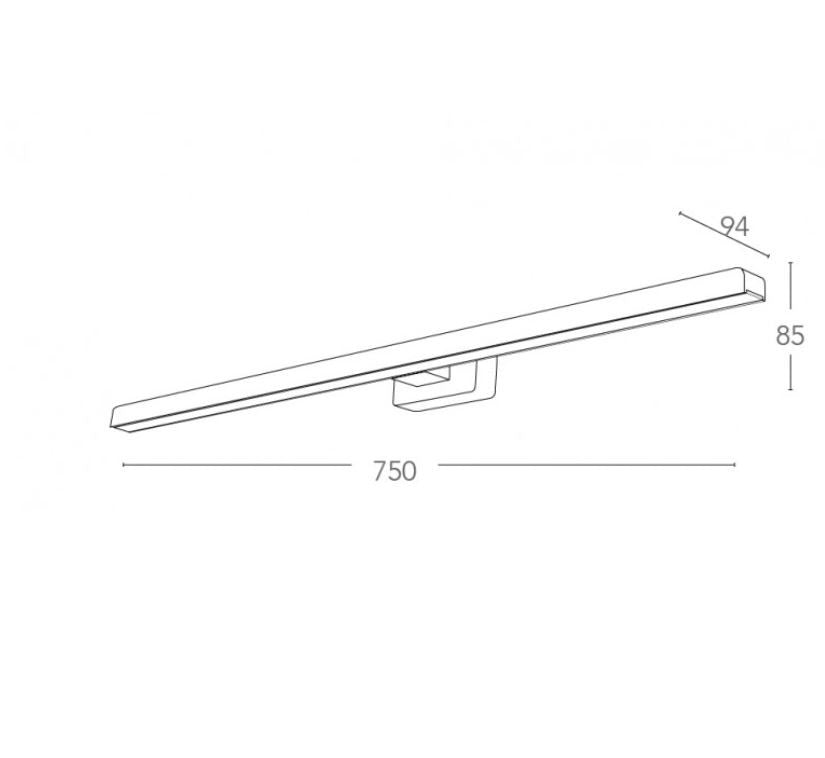 Applique LANCER Oro 75 cm Led 13 w In Alluminio