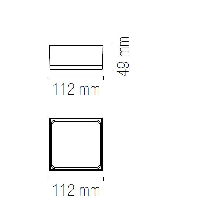 Applique KLIO 11.2 cm Quadrato Led 16w in alluminio pressofuso