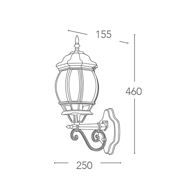 Applique SANTIAGO 46 cm LED E27 In Alluminio