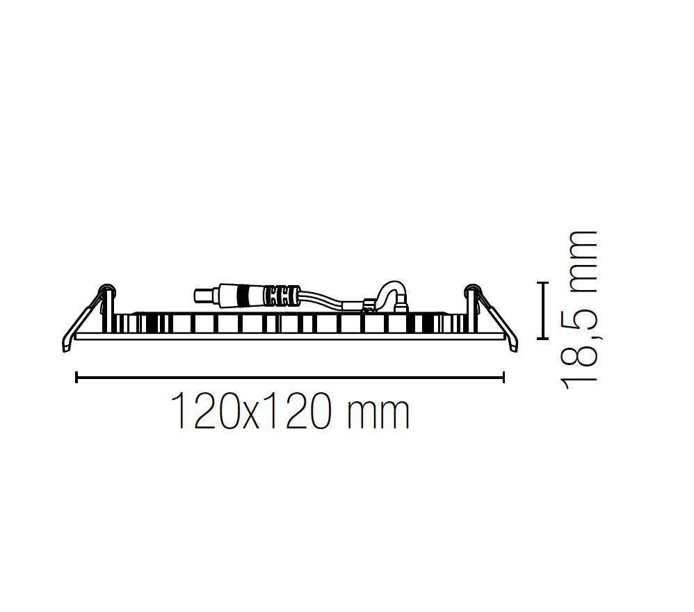 Faretto FLAP Led CCT 12x12 cm da incasso 8w bianco in alluminio