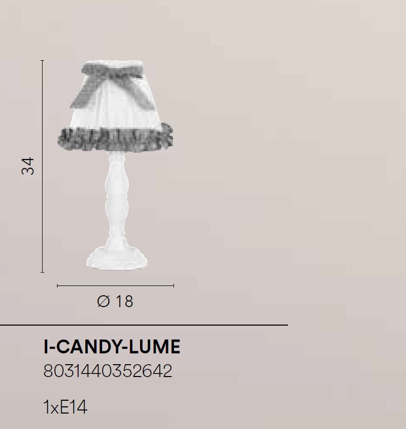 Abatjour  CANDY Led(E14) 34 cm in Legno