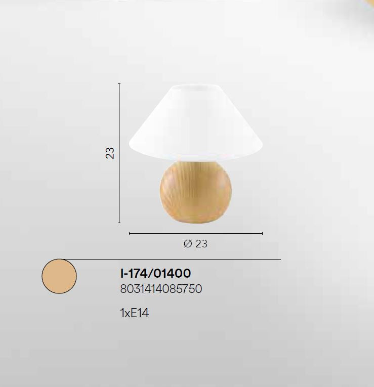 Abatjour PINO Led(E14) 23 cm in Ceramica