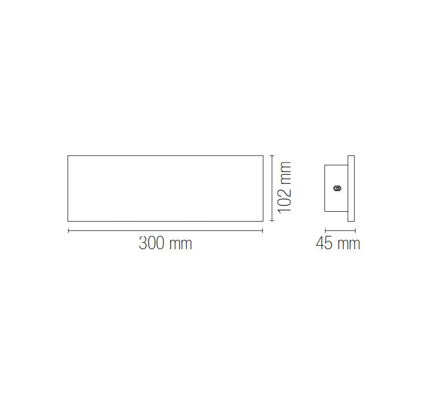 Applique PARKER LED CCT 30 cm 9 W In Cemento