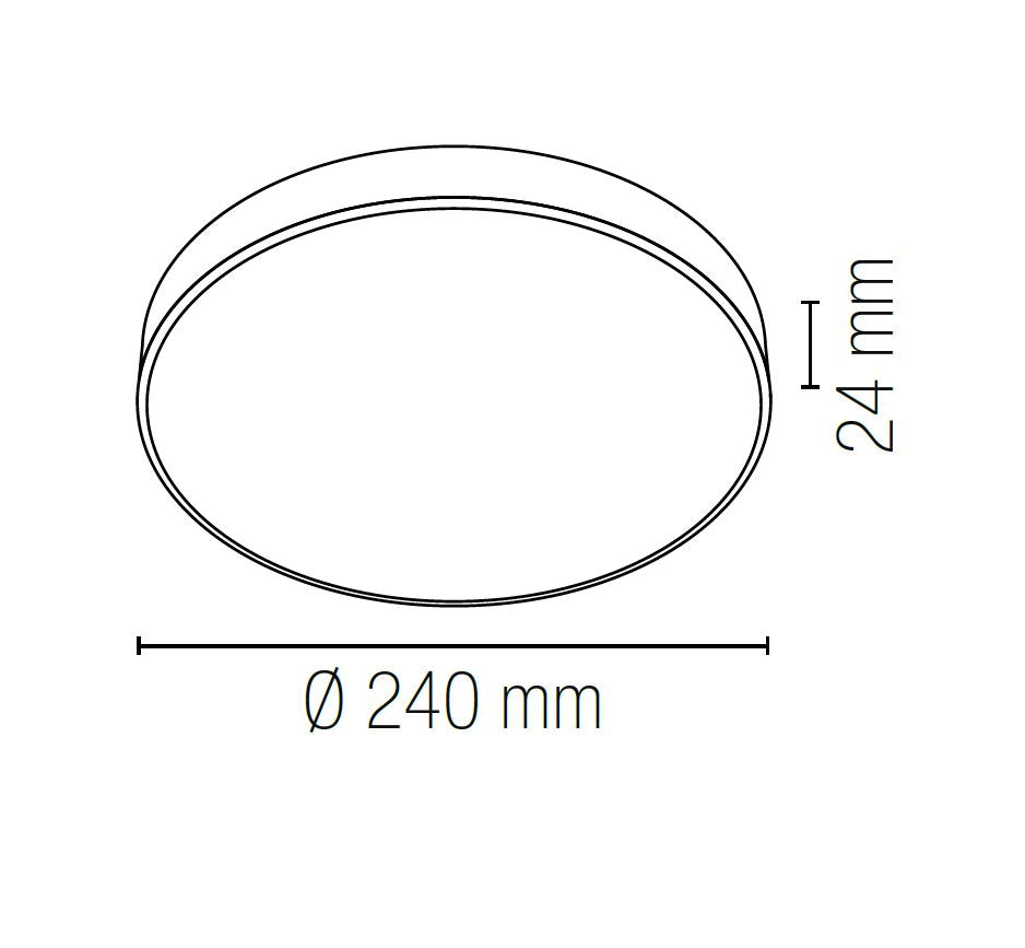 Applique DOMO Rotondo 24 cm LED 24 W In Alluminio