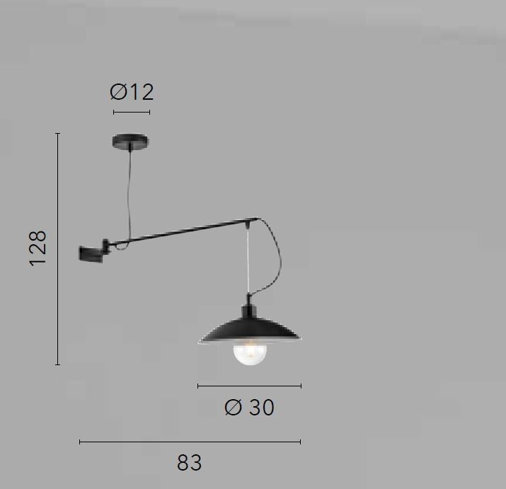 ELDORADO Adjustable Led Wall Lamp (E27) 83 cm In Metal