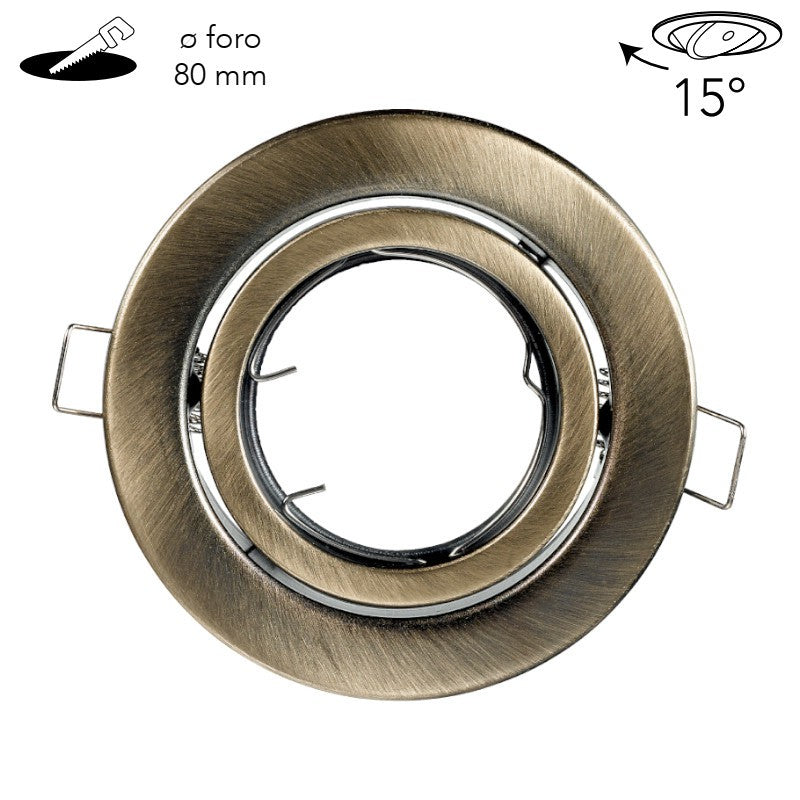 Faretto REFLEX orientabile rotondo 9,8 cm da incasso in metallo