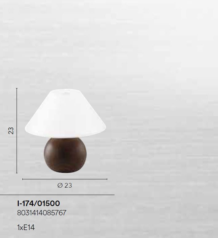 Abatjour ROVERE Led(E14) 23 cm in Ceramica