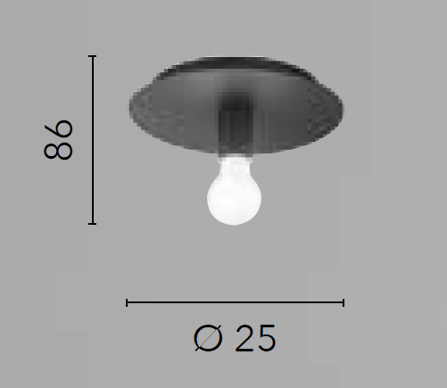 Plafoniera STRIKE 1 Luce Led (E27) 86 cm In Metallo