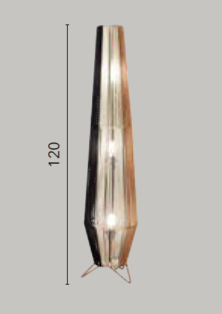 Piantana COCONUT Grande 3 Luci Led(E27) 120 cm In fili di Carta Naturale