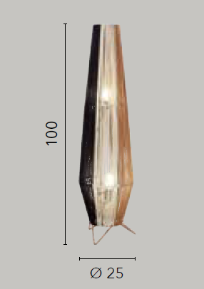 Piantana COCONUT Media 2 Luci Led(E27) 100 cm In fili di Carta Naturale