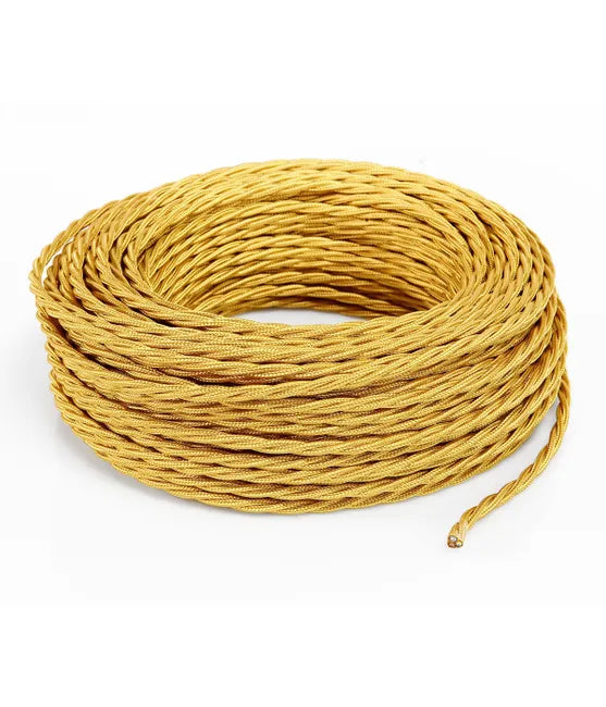 Cavo elettrico CLAY trecciato con rivestimento tessile 25 m 3X1,5 mm