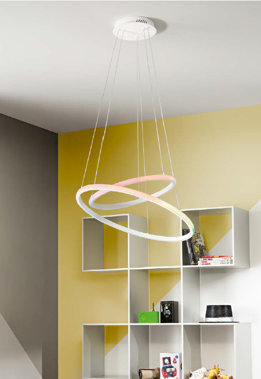 Lampadario AXIS CCT/RGB 150cm 31W in Metallo