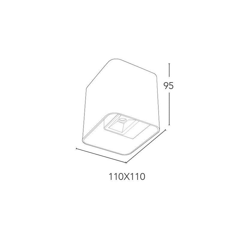 Applique BIOME CCT 9,5 cm LED 7 W In Alluminio