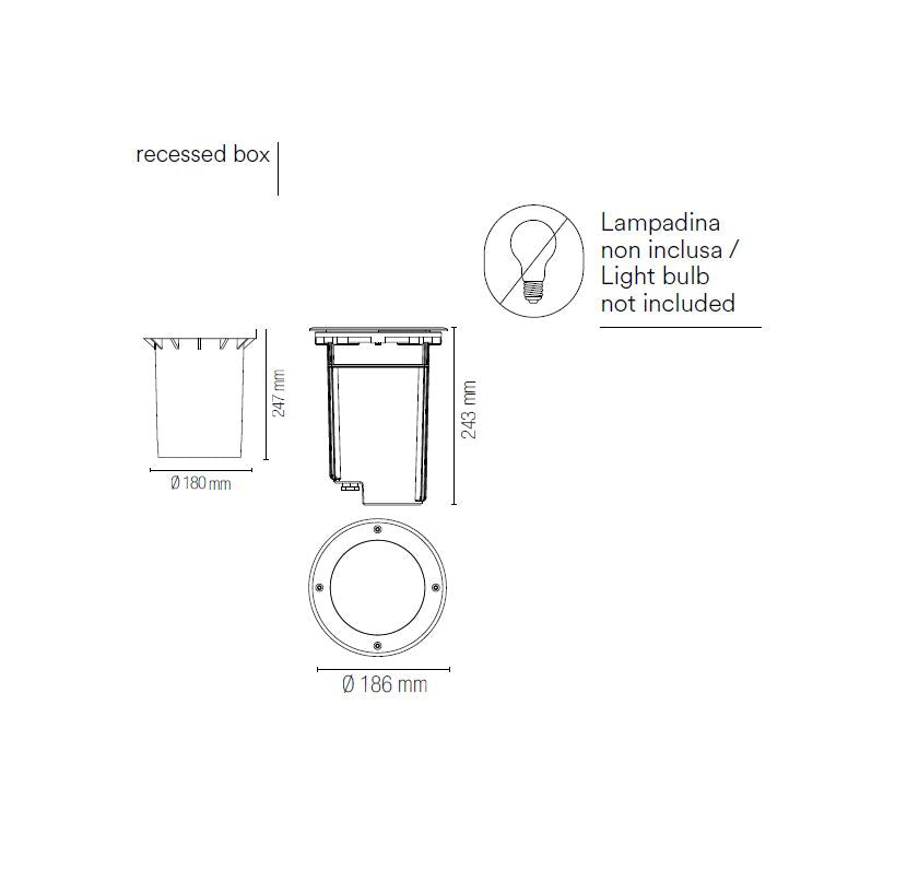 Segnapasso DRIVE Rotondo 18,6 cm in acciaio inox