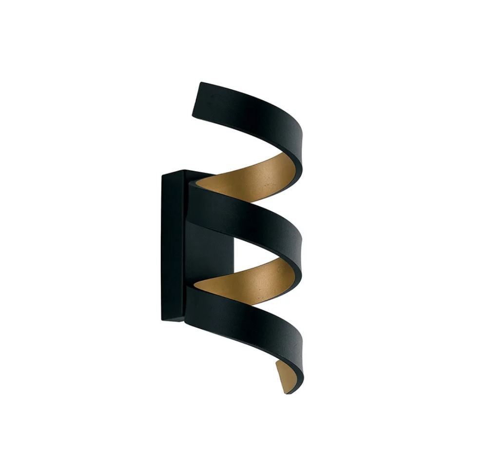 Applique HELIX Nero LED 26 cm 9W in Alluminio