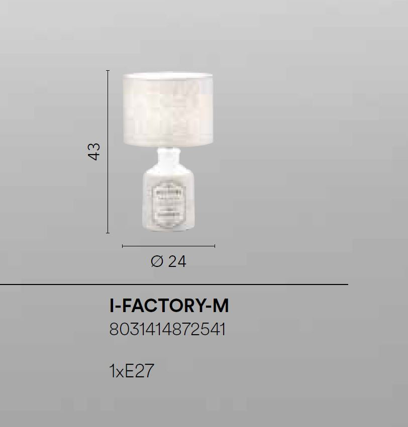 Lampada FACTORY da tavolo Led(E27) 43 cm in Ceramica