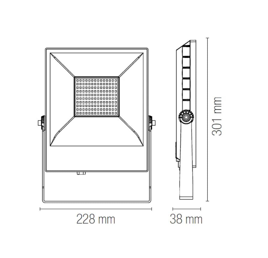 Faretto AXEL CCT Led 50w 30,1 cm Orientabile In Alluminio