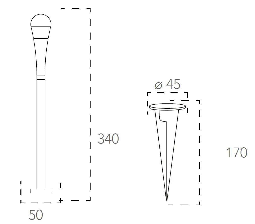 Applique DROP 34 cm LED G9 In Alluminio