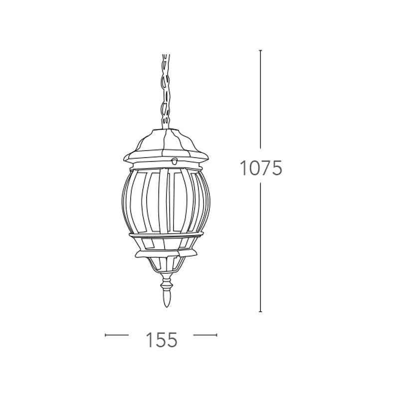 Applique SANTIAGO 107,5 cm LED E27 In Alluminio