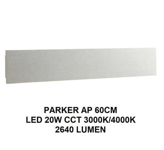 Applique PARKER LED CCT  60 cm 20 W In Cemento