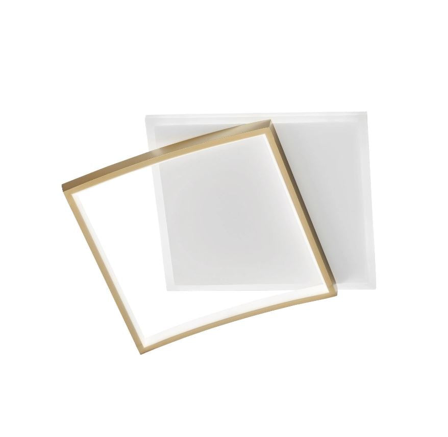 AYRTON Square CCT Led Ceiling Light 42cm 42w In Aluminum