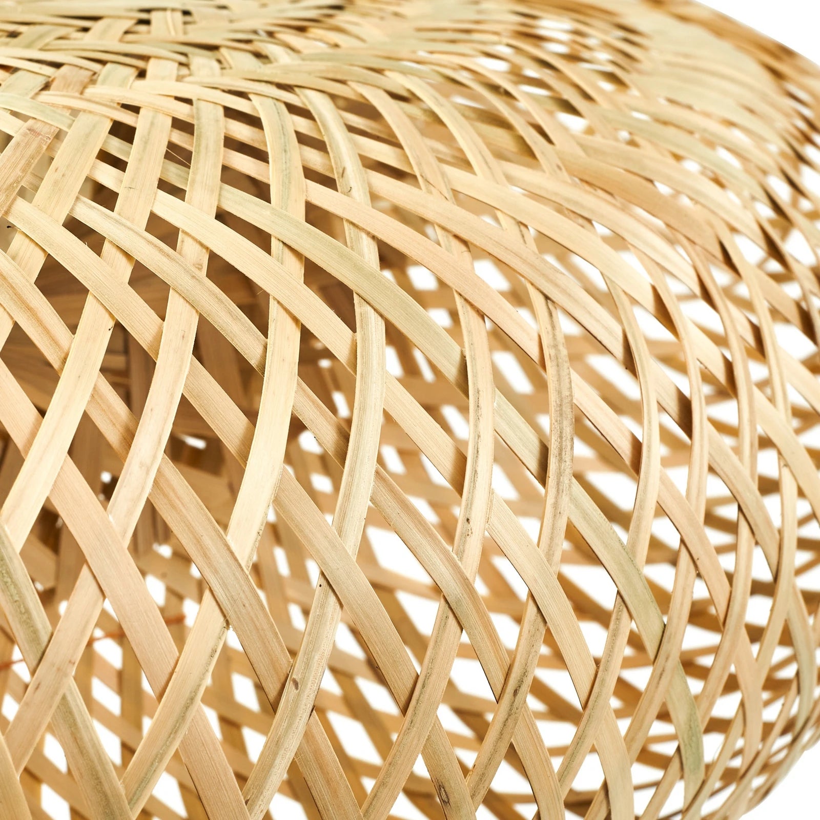 Lampadario KAYAK a Sospensione 1 luce Led(E27) 200x50 cm In Bamboo