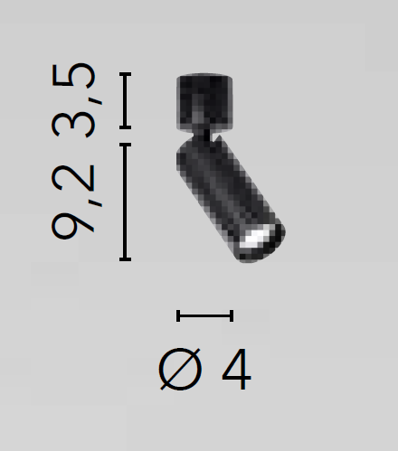 Plafoniera PLAUTO 1 Portalampada Led(GU10 mini) 13 cm in Metallo