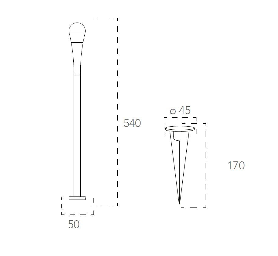 Applique DROP 54 cm LED G9 In Alluminio